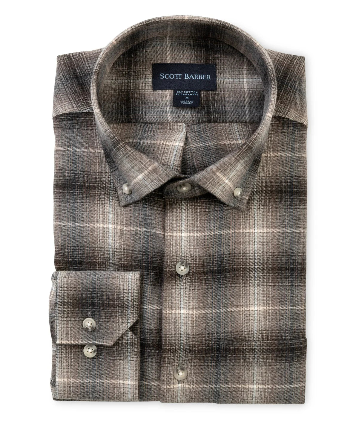 Cotton/Cashmere Flannel Ombre Plaid