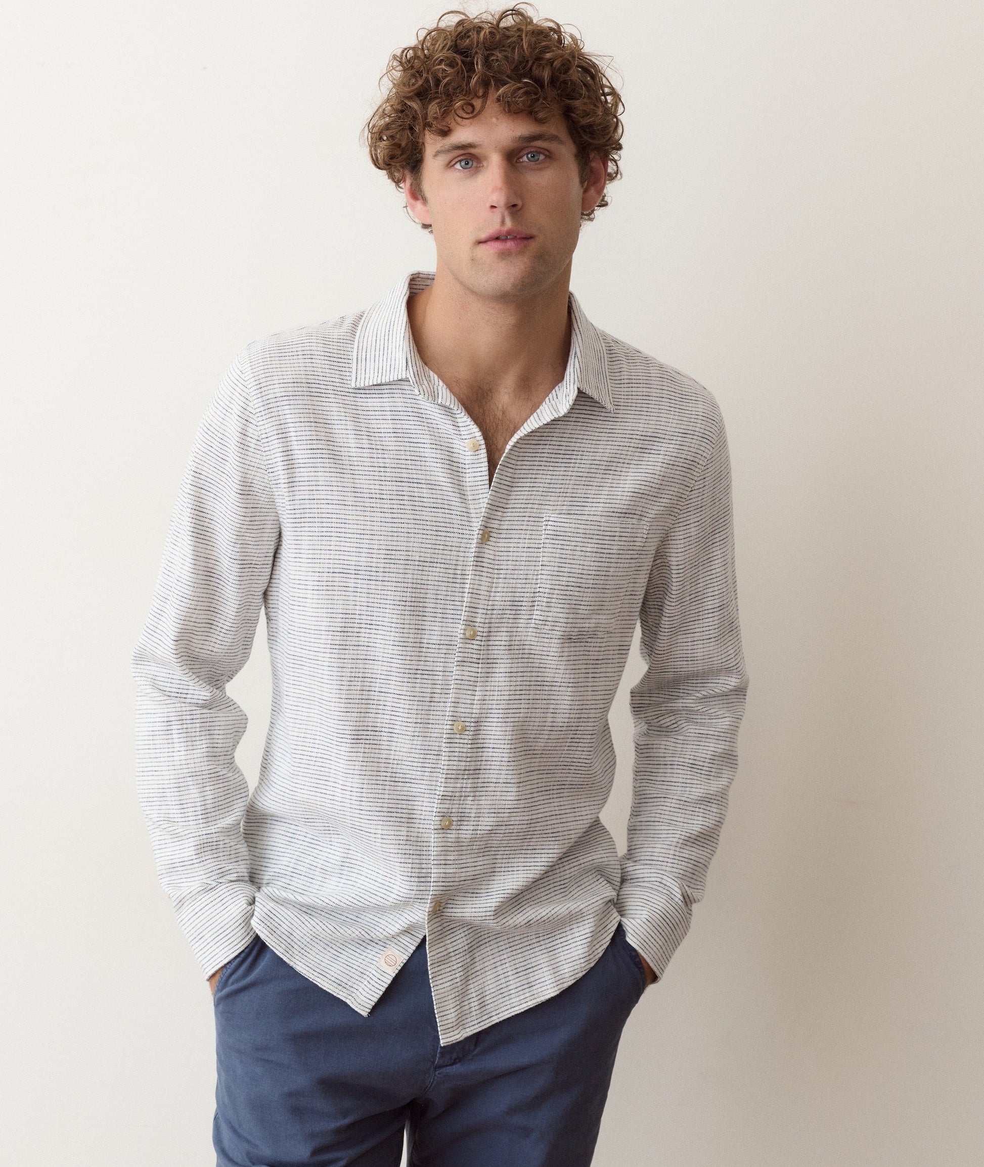 Stretch Selvage Long Sleeve Shirt