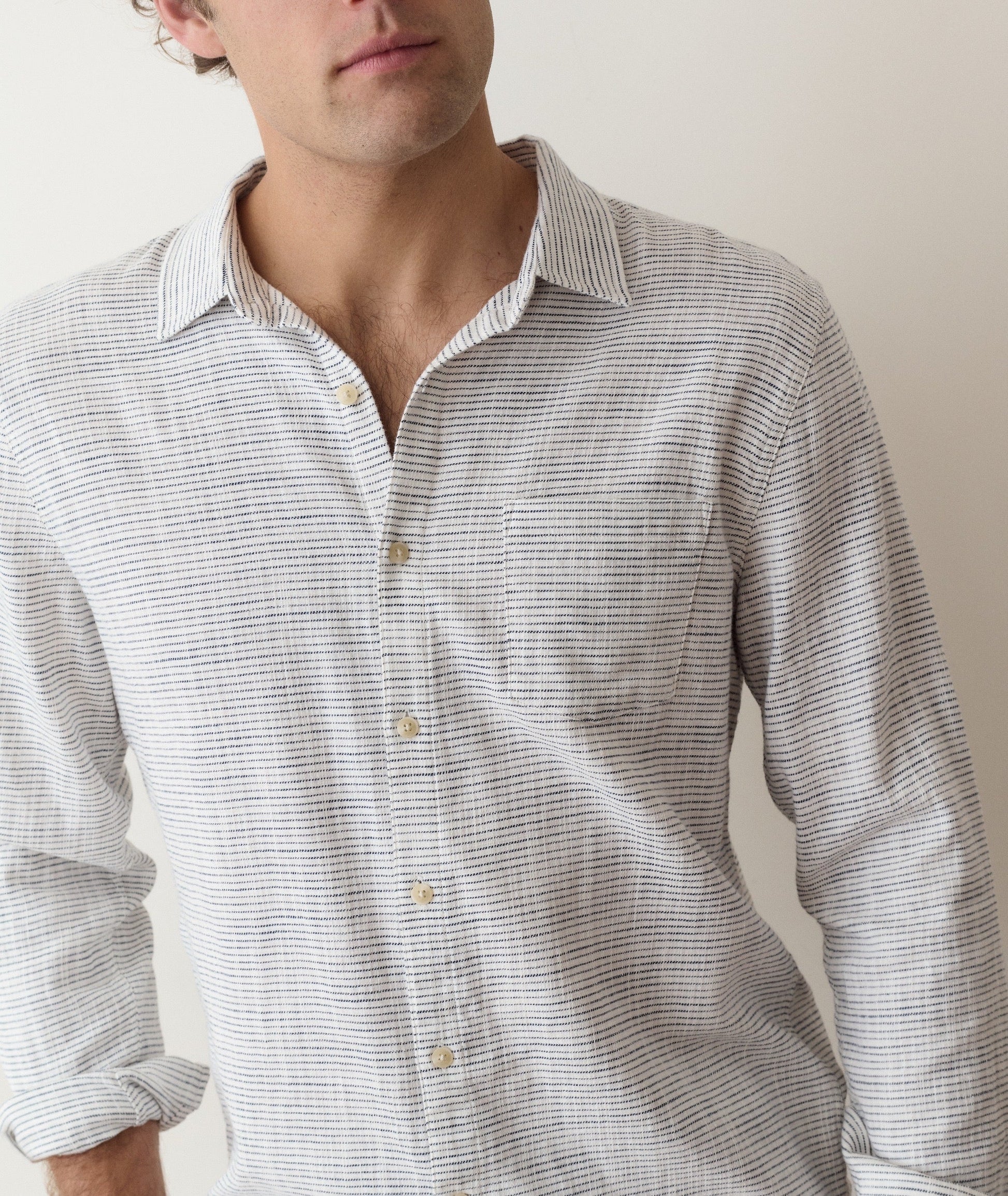 Stretch Selvage Long Sleeve Shirt