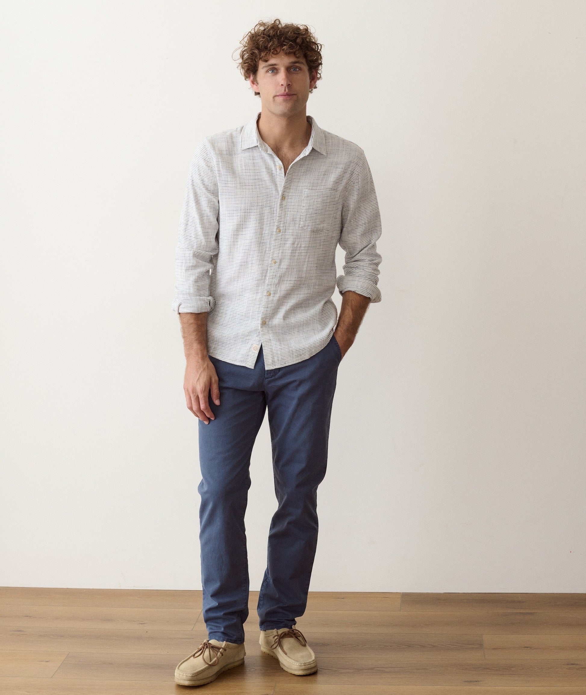Stretch Selvage Long Sleeve Shirt