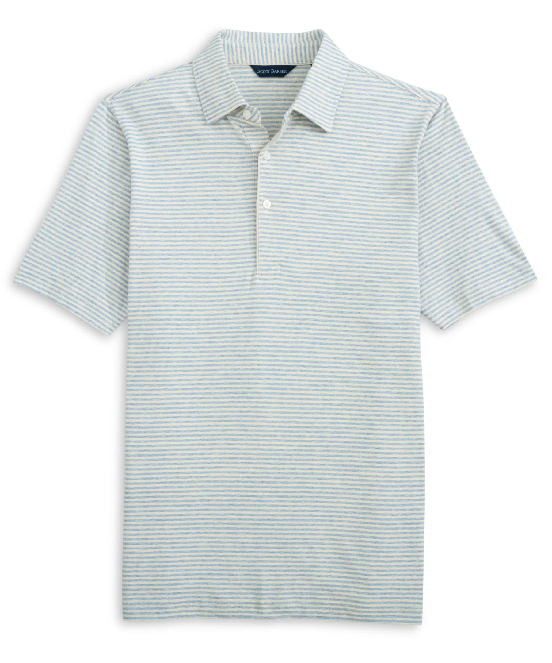 Linen/ Cotton Stripe Polo