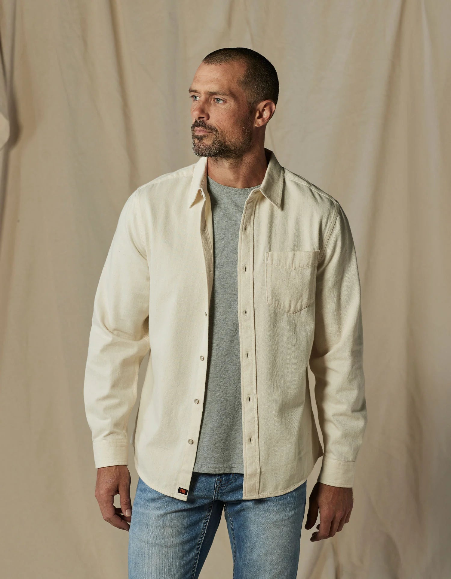 Cotton Denim LS Button Up