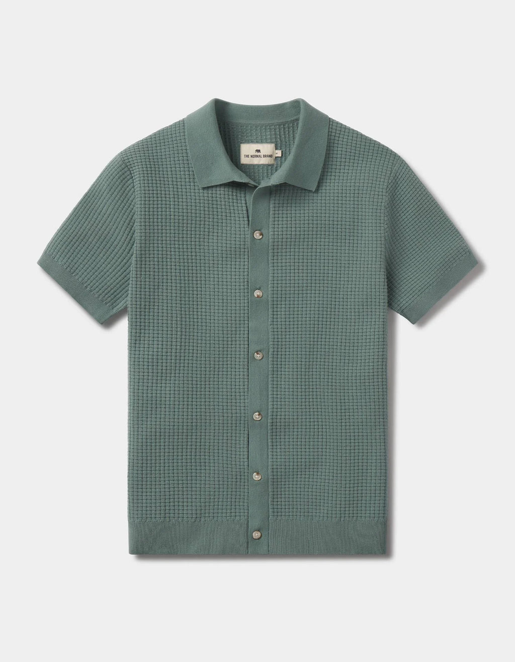 Waffle Stitch Button Up