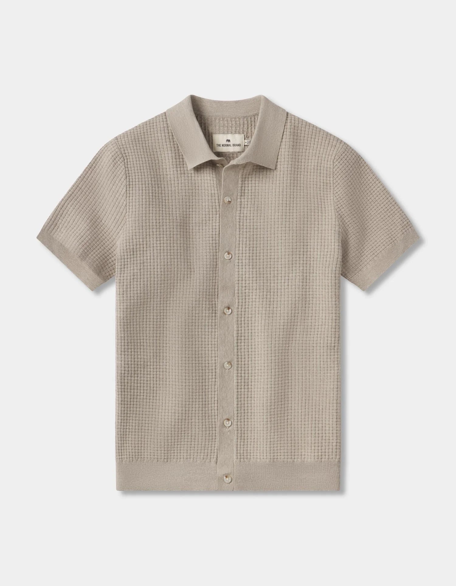 Waffle Stitch Button Up