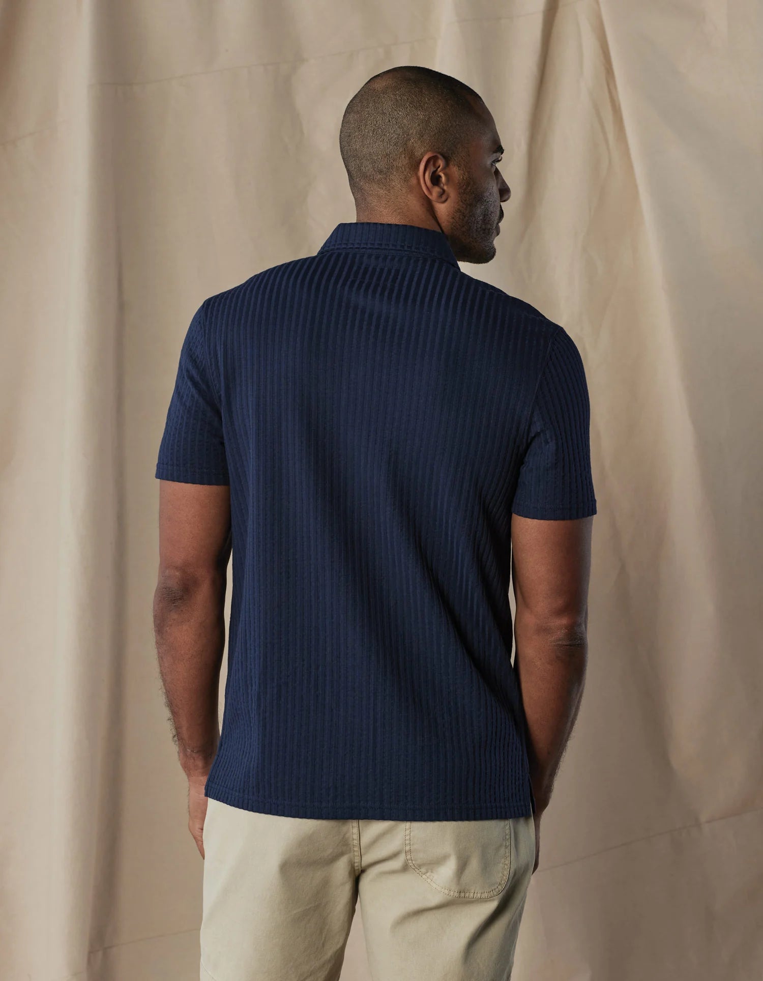 SS Knit Getaway Button Up