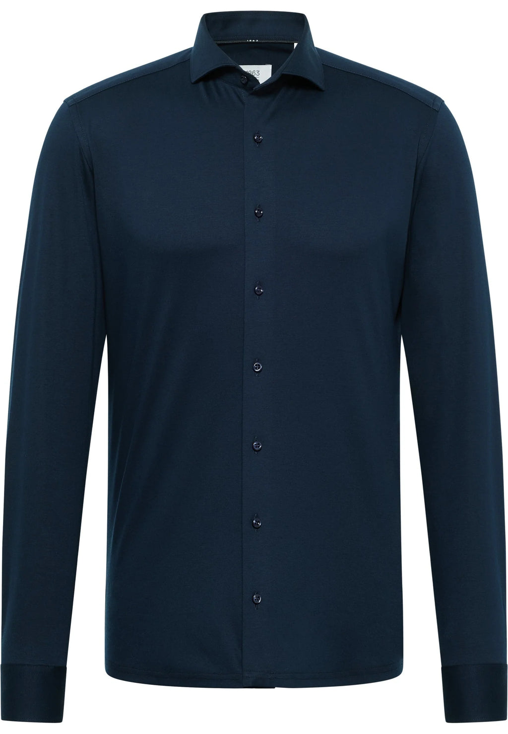 Jersey shirt slim fit cutaway collar