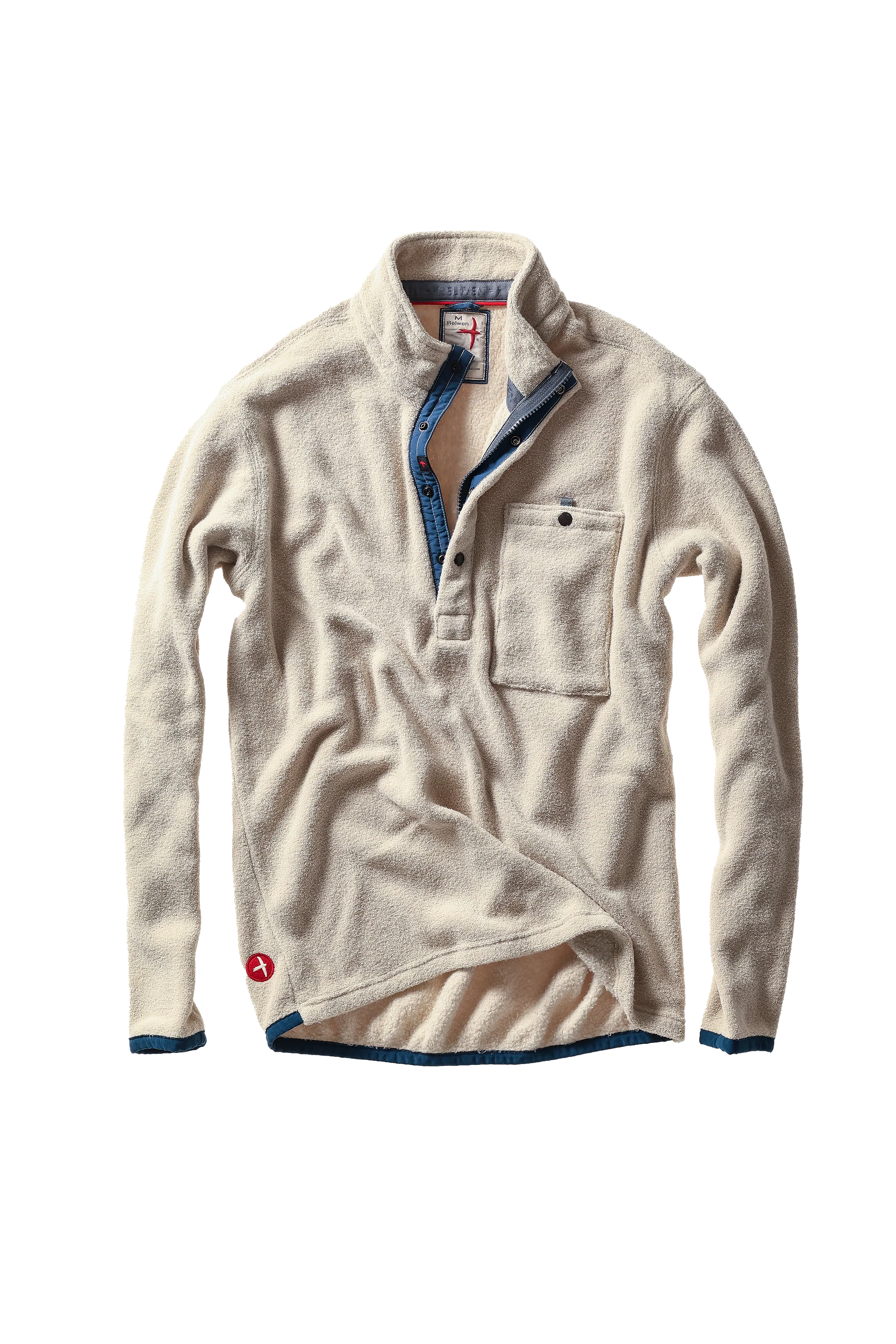 Terry Snap-Zip Mock