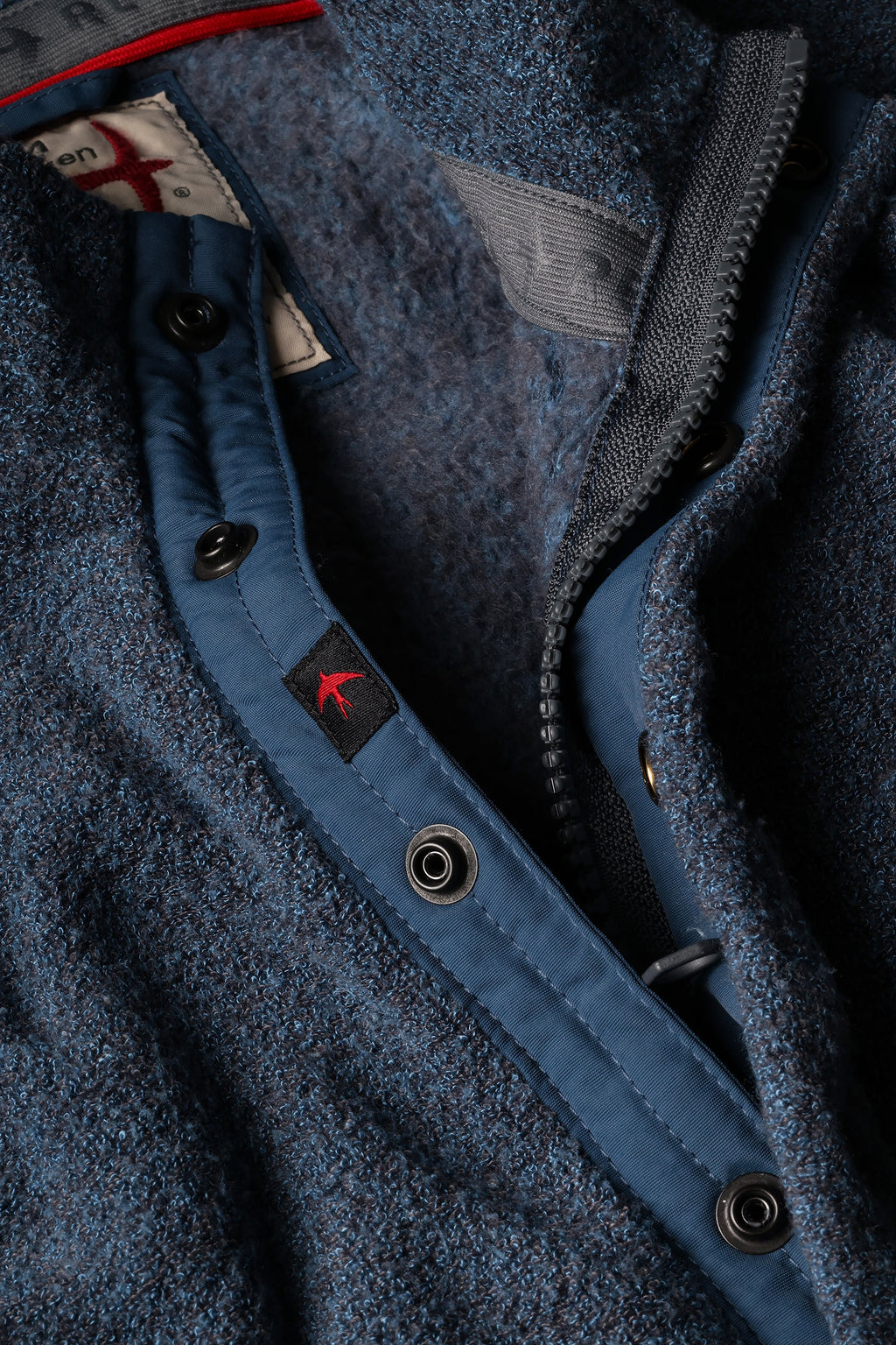 Terry Snap-Zip Mock