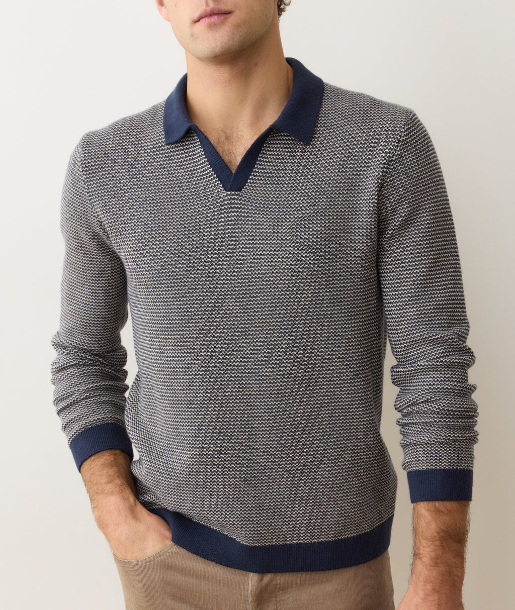 Liam Long Sleeve Sweater Polo