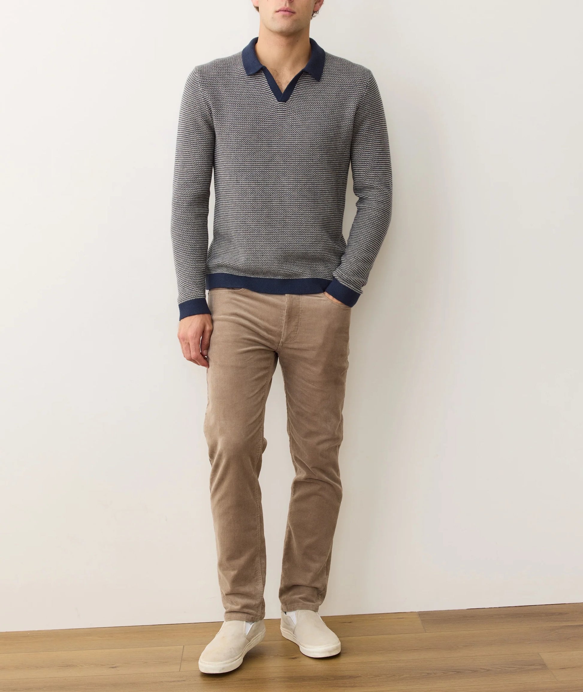 Liam Long Sleeve Sweater Polo