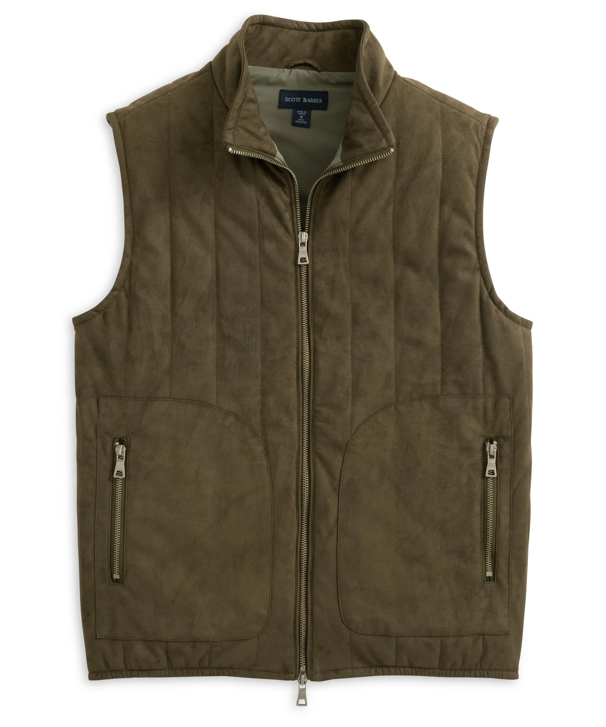 Suede Puffer Vest