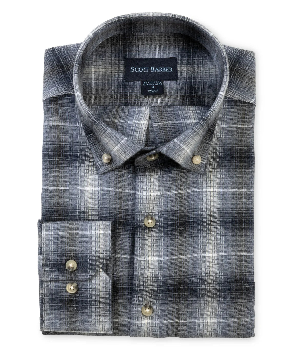 Cotton/Cashmere Flannel Ombre Plaid