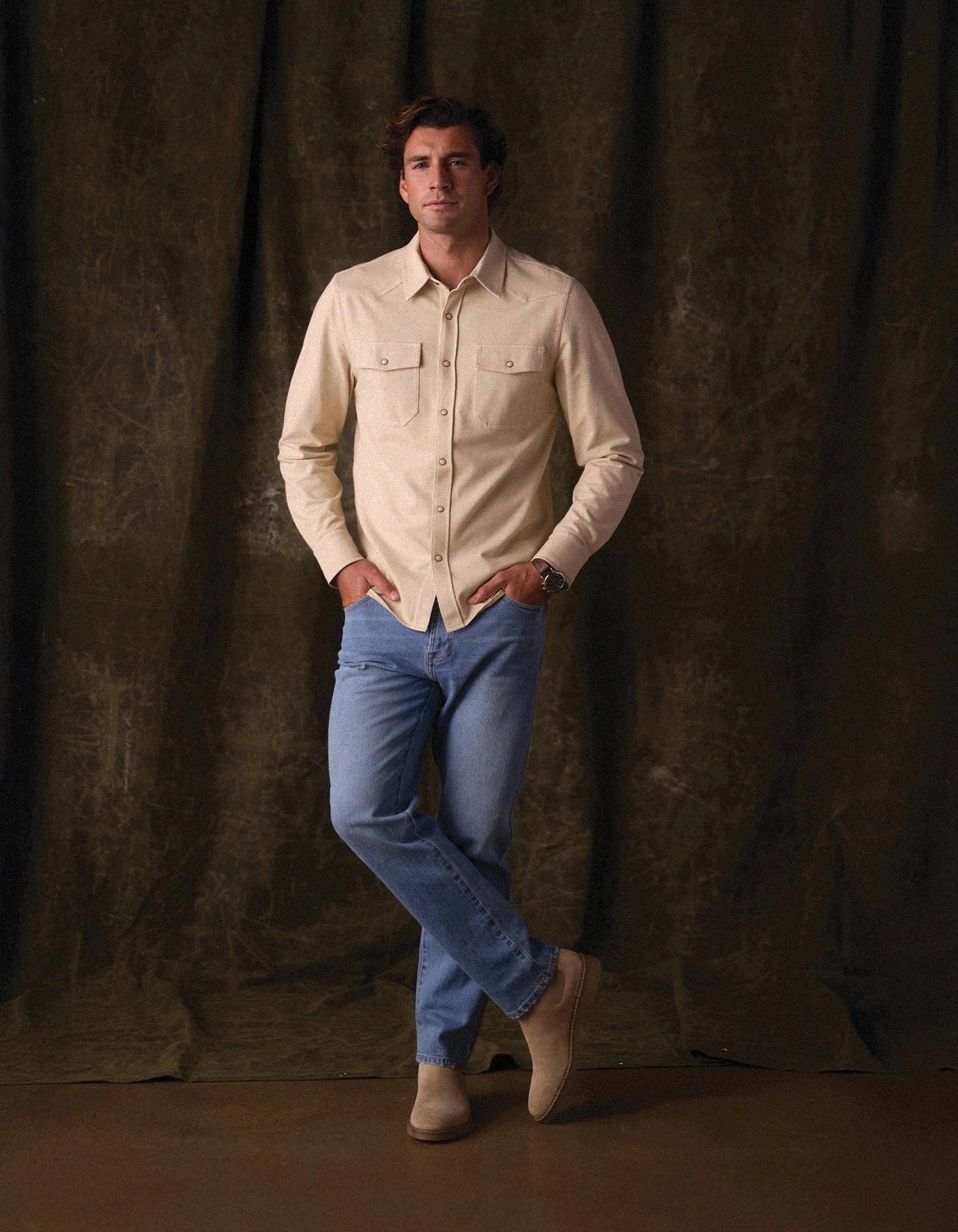 Tentoma Stretch Vintage Button Up