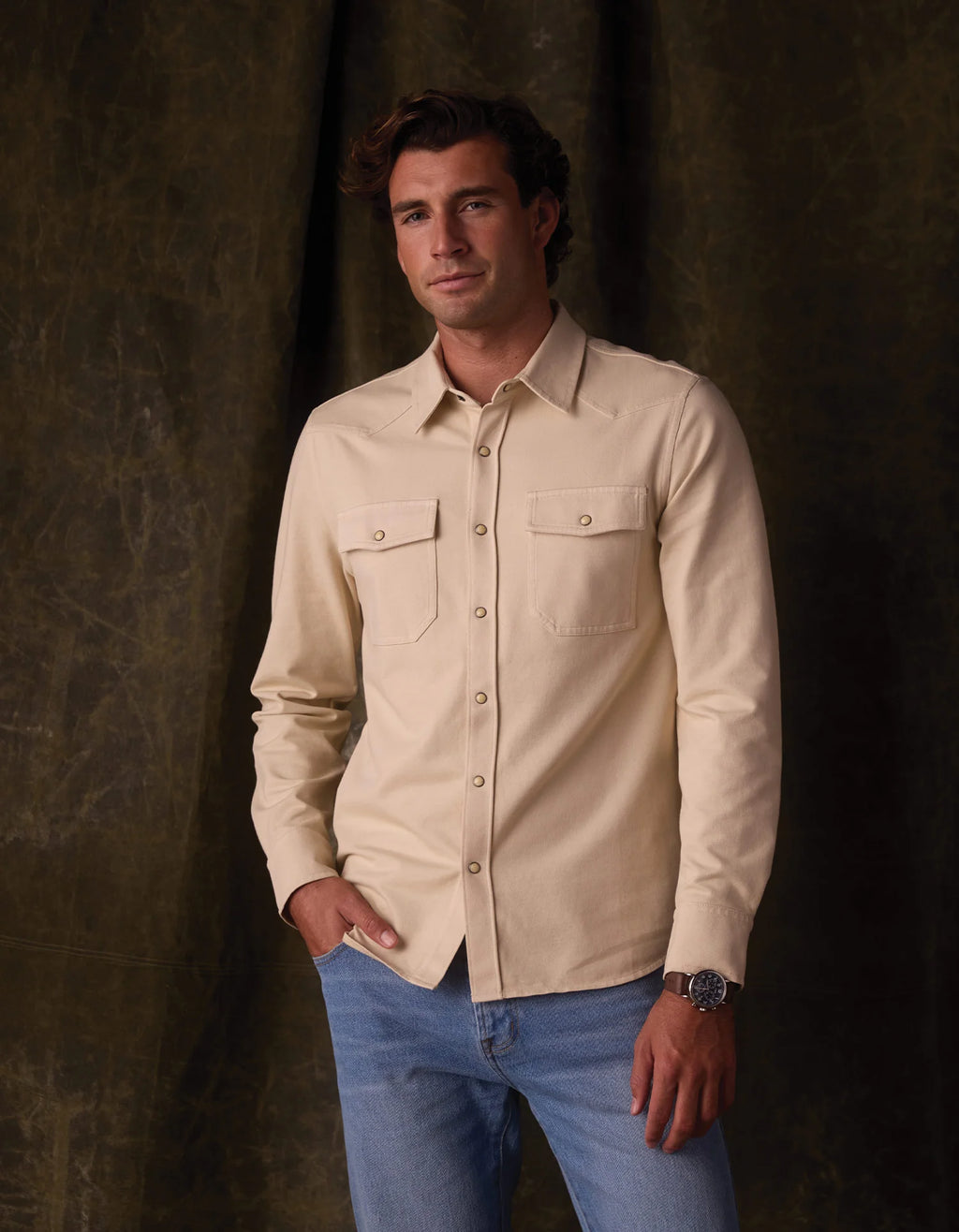 Tentoma Stretch Vintage Button Up