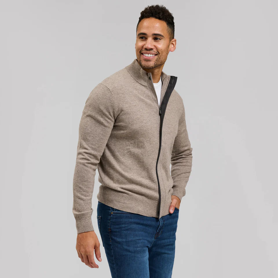 THE RAFAEL - MERINO / CASHMERE FULL ZIP