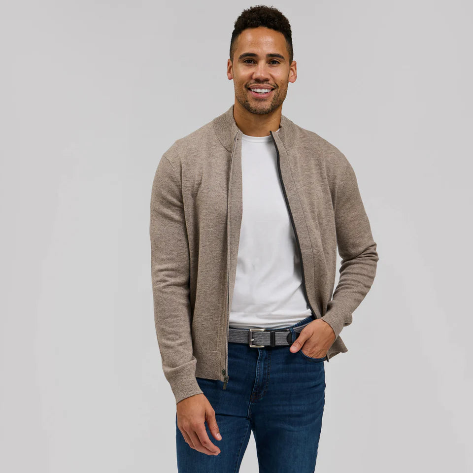 THE RAFAEL - MERINO / CASHMERE FULL ZIP