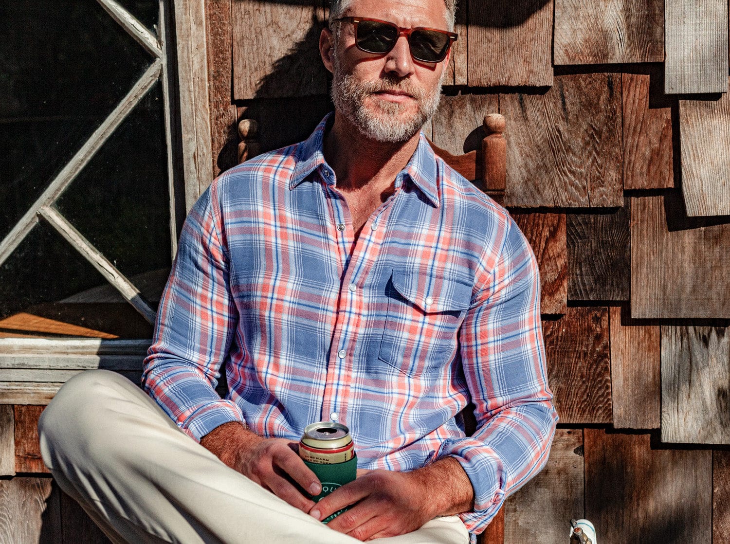 Double Cloth Flannel Pearl Snap