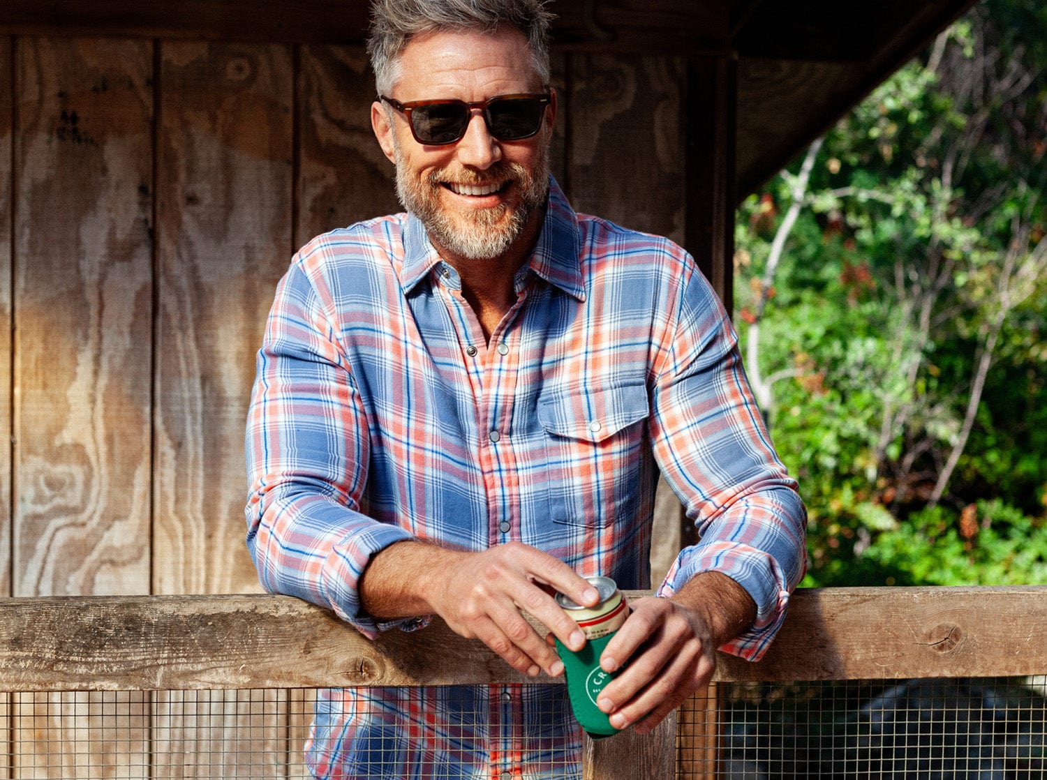 Double Cloth Flannel Pearl Snap