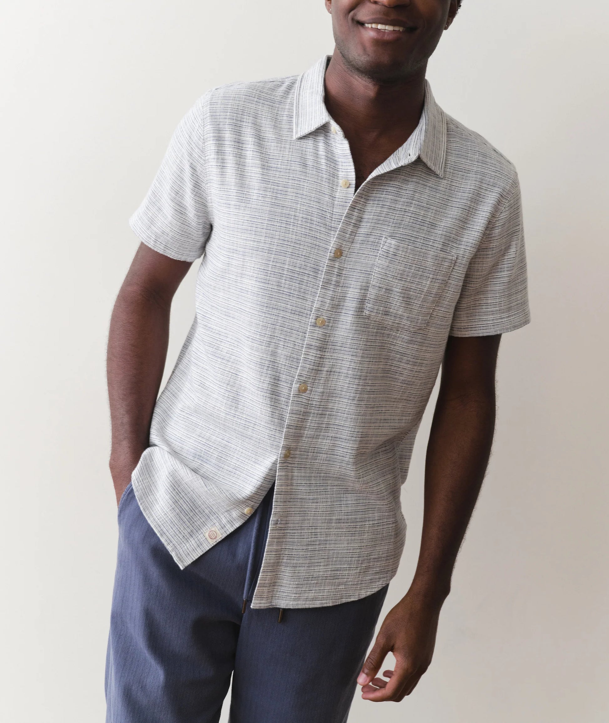 Stretch Selvage Short Sleeve Shirt