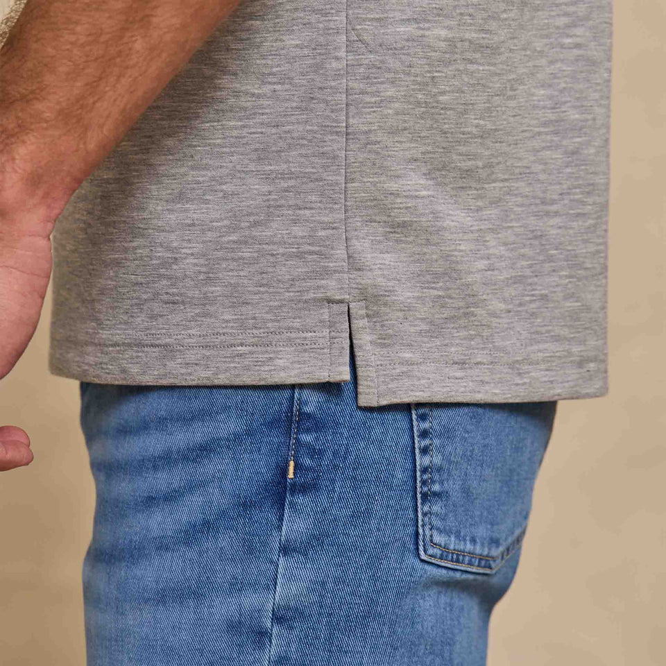 THE YATES - SAND WASHED DOUBLE KNIT SS POLO