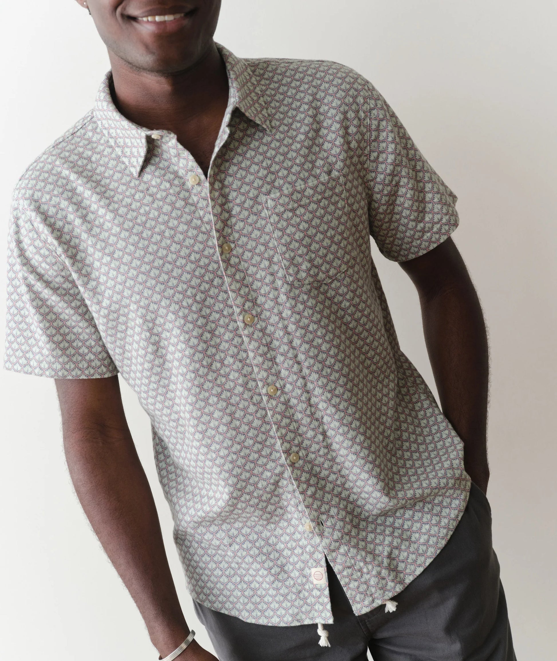 Stretch Selvage Short Sleeve Shirt