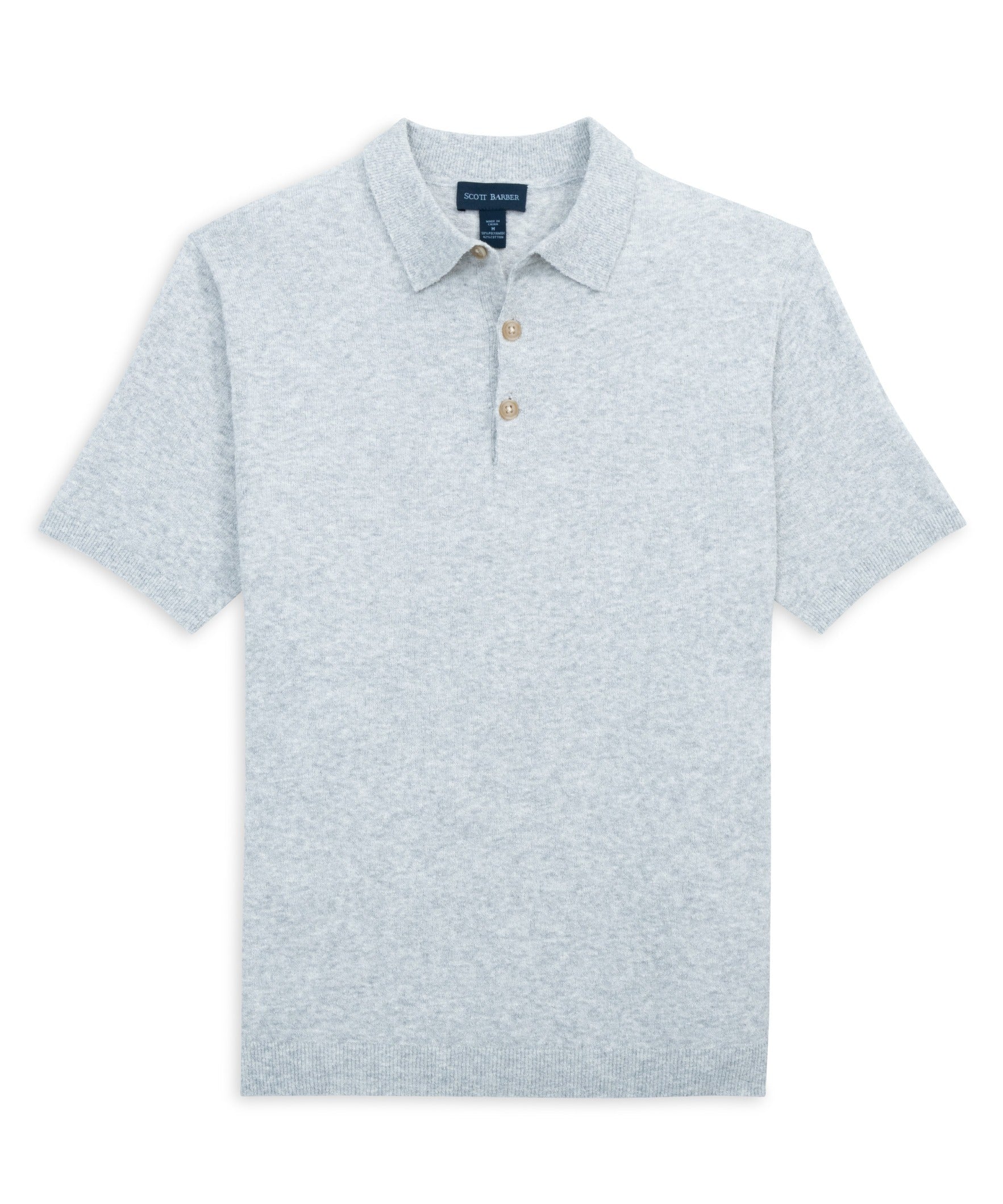 Fine Gauge Bouclé Knit Polo