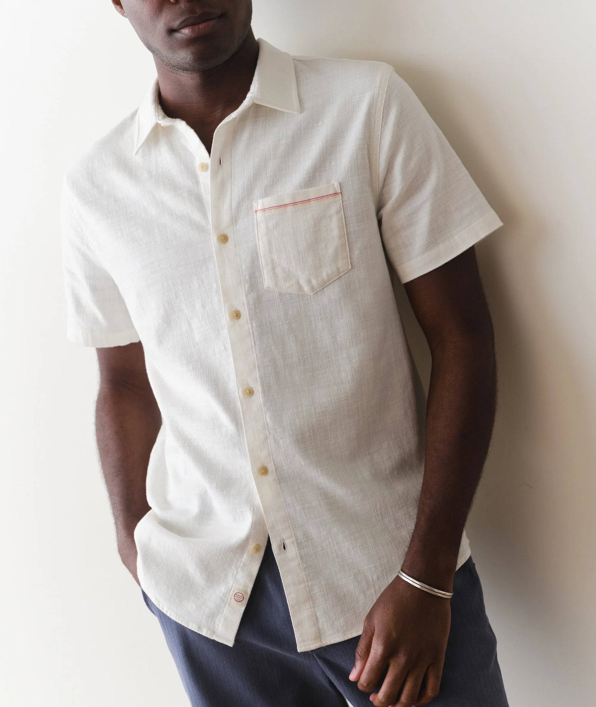 Stretch Selvage Short Sleeve Shirt