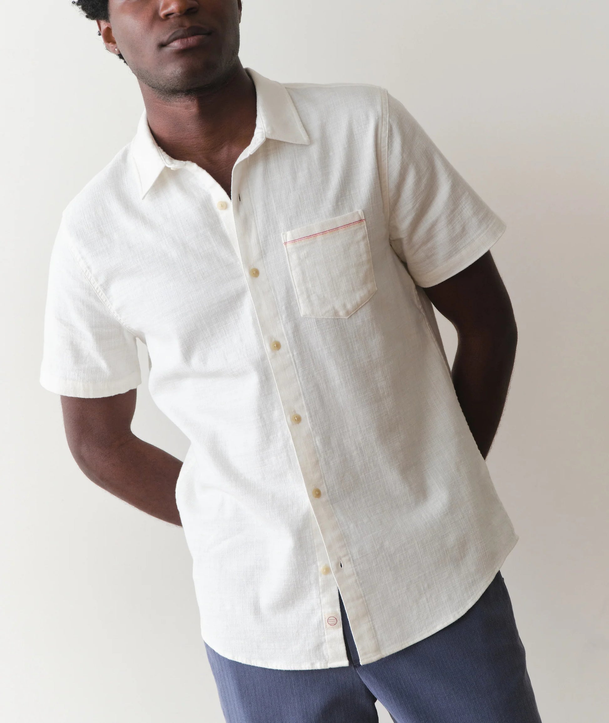 Stretch Selvage Short Sleeve Shirt