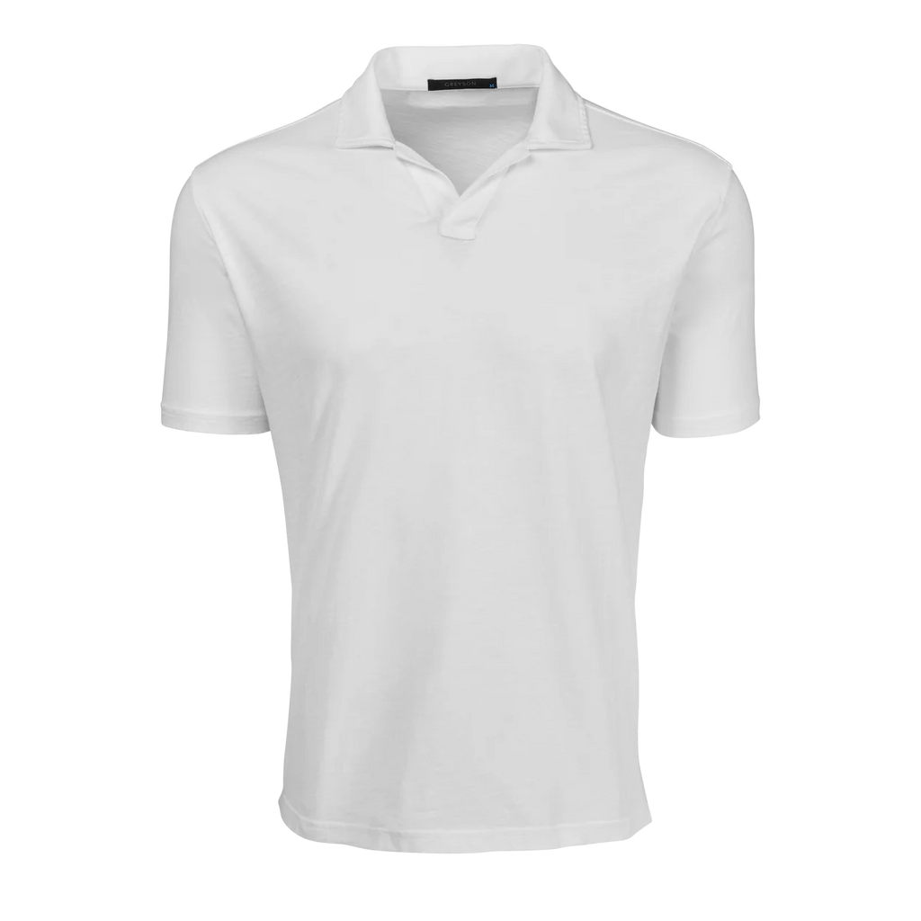Alpha Slub Johnny Collar Short Sleeve Polo