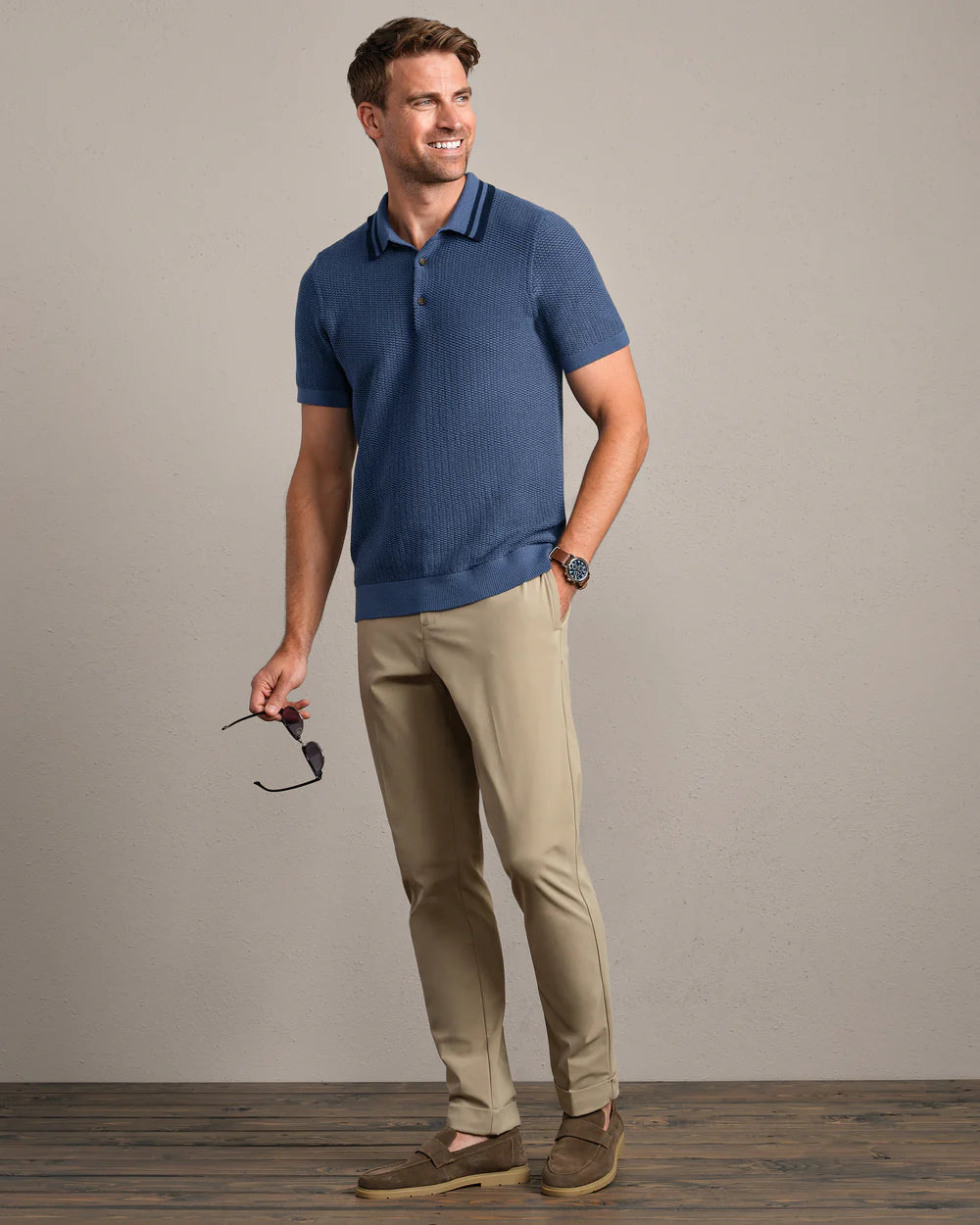 Fine Knit Sweater Polo
