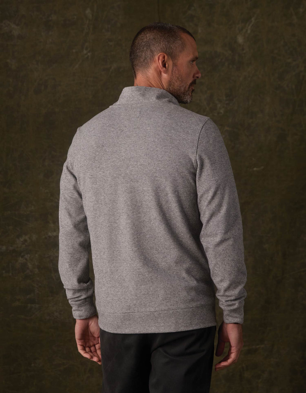 Brushed Textured Knit Quarterzip