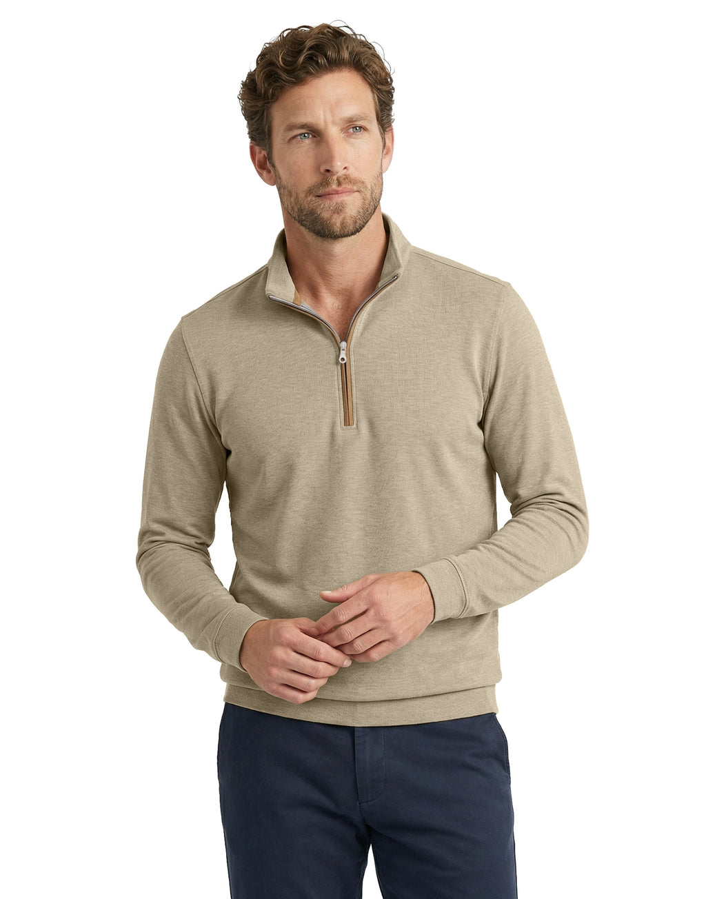 Stretch Heather Fleece Pullover